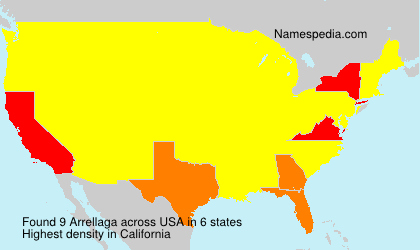 Surname Arrellaga in USA Surname Arrellaga in USA