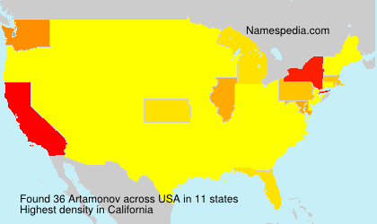 Surname Artamonov in USA Surname Artamonov in USA