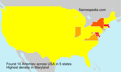 Surname Artemiev in USA Surname Artemiev in USA
