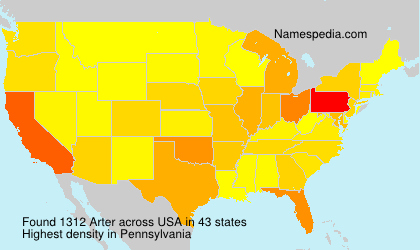 Surname Arter in USA Surname Arter in USA