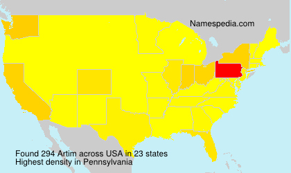 Surname Artim in USA Surname Artim in USA