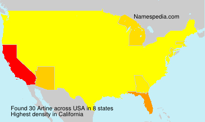 Surname Artine in USA