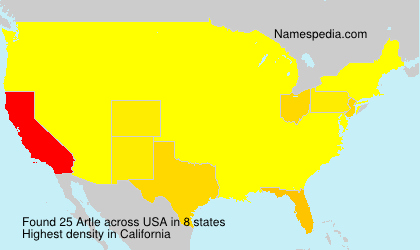 Surname Artle in USA Surname Artle in USA