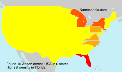 Surname Artsen in USA Surname Artsen in USA