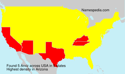 Surname Arviz in USA Surname Arviz in USA
