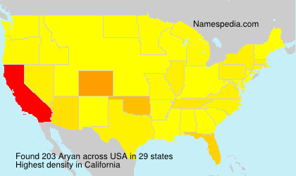 Surname Aryan in USA Surname Aryan in USA