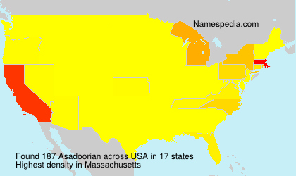Surname Asadoorian in USA Surname Asadoorian in USA