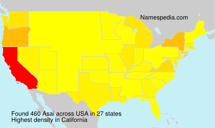 Surname Asai in USA