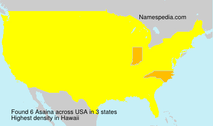 Surname Asaina in USA Surname Asaina in USA