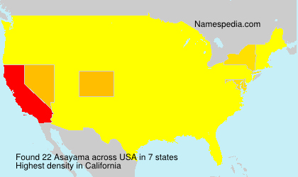 Surname Asayama in USA Surname Asayama in USA