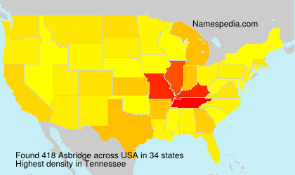 Surname Asbridge in USA Surname Asbridge in USA