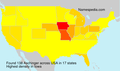 Surname Aschinger in USA Surname Aschinger in USA