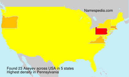 Surname Aseyev in USA Surname Aseyev in USA