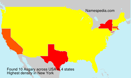Surname Asgary in USA Surname Asgary in USA