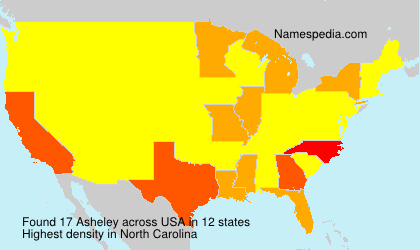 Surname Asheley in USA