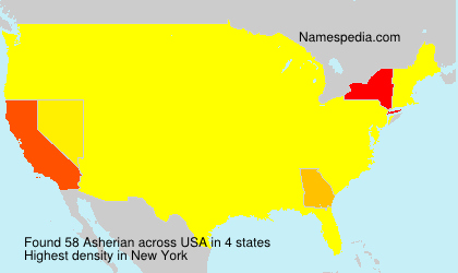 Surname Asherian in USA