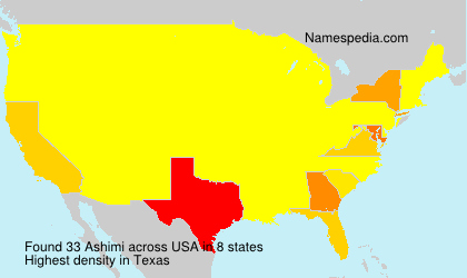 Surname Ashimi in USA