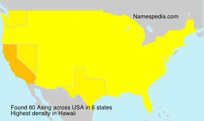 Surname Asing in USA Surname Asing in USA