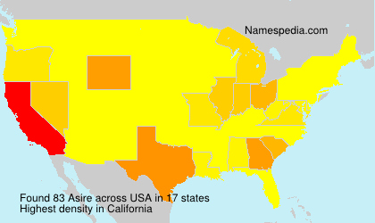 Surname Asire in USA Surname Asire in USA