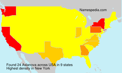 Surname Aslanova in USA Surname Aslanova in USA