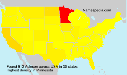 Surname Asleson in USA Surname Asleson in USA