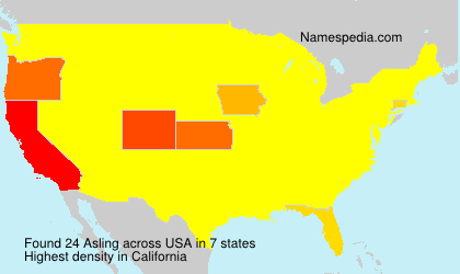 Surname Asling in USA Surname Asling in USA