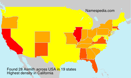 Surname Asmith in USA Surname Asmith in USA