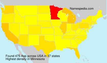 Surname Asp in USA Surname Asp in USA