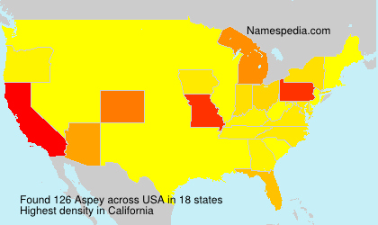 Surname Aspey in USA Surname Aspey in USA