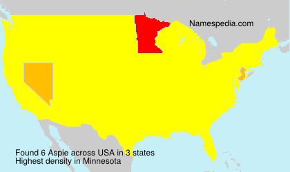 Surname Aspie in USA Surname Aspie in USA