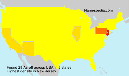 Surname Asroff in USA Surname Asroff in USA