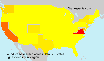 Surname Assadullah in USA Surname Assadullah in USA