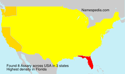 Surname Assary in USA Surname Assary in USA