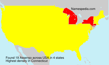 Surname Assenso in USA Surname Assenso in USA