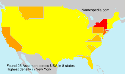 Surname Asserson in USA Surname Asserson in USA