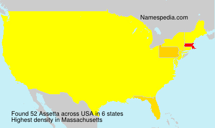 Surname Assetta in USA Surname Assetta in USA
