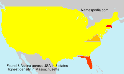 Surname Assina in USA Surname Assina in USA