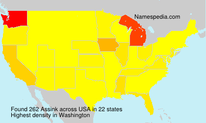 Surname Assink in USA Surname Assink in USA