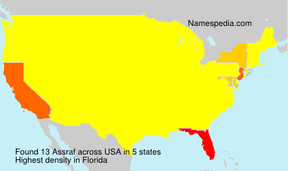 Surname Assraf in USA Surname Assraf in USA