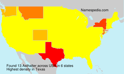 Surname Asthalter in USA Surname Asthalter in USA