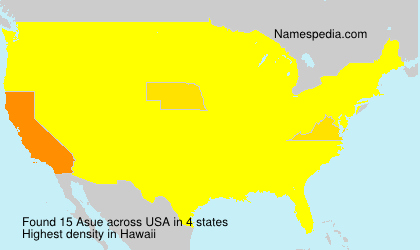 Surname Asue in USA