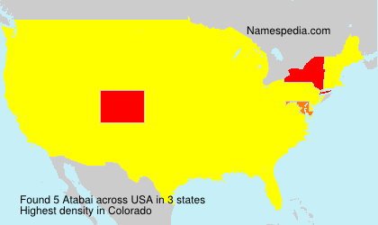 Surname Atabai in USA Surname Atabai in USA