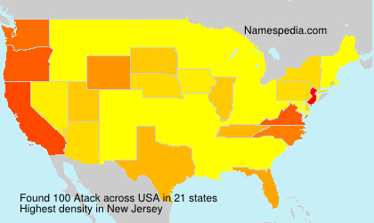 Surname Atack in USA Surname Atack in USA