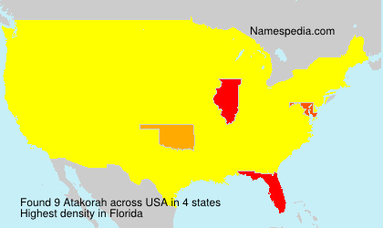 Surname Atakorah in USA Surname Atakorah in USA