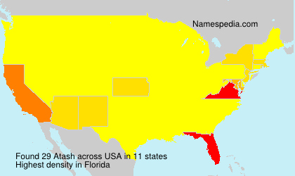 Surname Atash in USA Surname Atash in USA