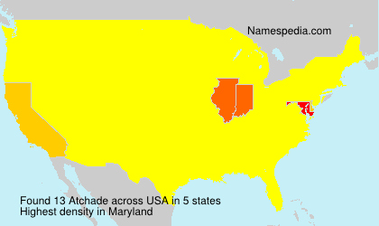 Surname Atchade in USA Surname Atchade in USA