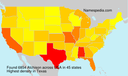 Surname Atchison in USA Surname Atchison in USA