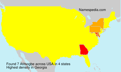 Surname Atitsogbe in USA Surname Atitsogbe in USA