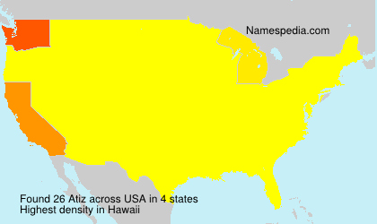 Surname Atiz in USA Surname Atiz in USA