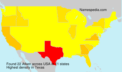 Surname Atken in USA Surname Atken in USA